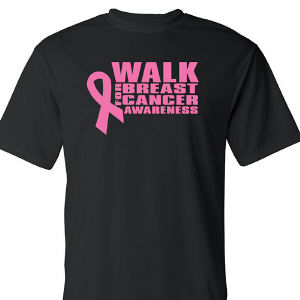 Walk for Breast Cancer Sports Performance Awareness Shirt