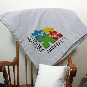 Autism Awareness Fleece Blanket