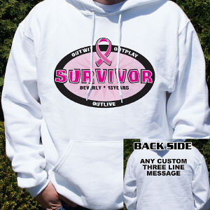 Breast Cancer Survivor Hooded Sweatshirt