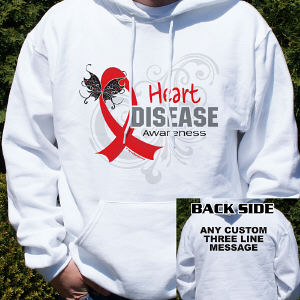 Heart Disease Awareness Hooded Sweatshirt