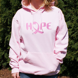 Breast Cancer Hope Awareness Hooded Sweatshirt