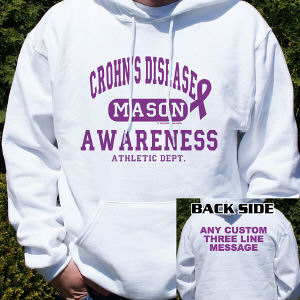 Crohns Disease Awareness Athletic Dept. Hooded Sweatshirt