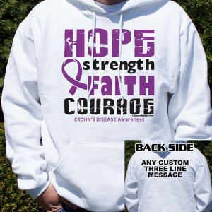 Crohn's Disease Hope Awareness Hooded Sweatshirt