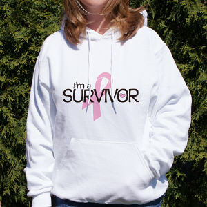 Cancer Survivor Ribbon Hooded Sweatshirt