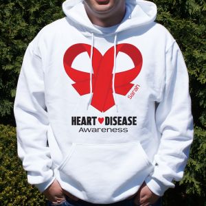 Heart Disease Awareness Hooded Sweatshirt