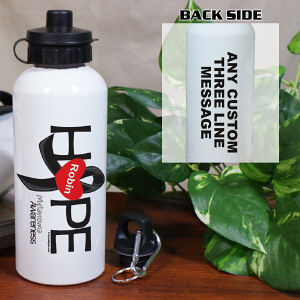 Melanoma Hope Awareness Water Bottle