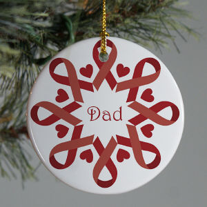 Red Ribbon Snowflake Ornament