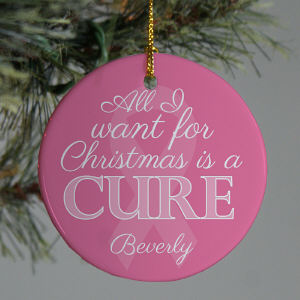 Pink Ribbon Awareness Ornament