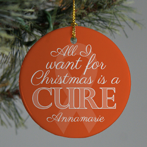 Orange Ribbon Awareness Ornament