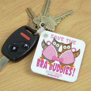 Save the Bra Buddies Breast Cancer Awareness Key Chain