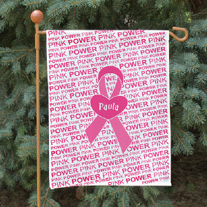 Personalized Breast Cancer Awareness Garden Flag