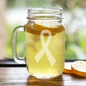 Awareness Ribbon Mason Jar