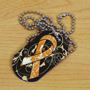 MS Awareness Ribbon Dog Tag