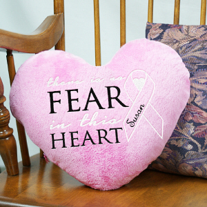 No Fear Heart Throw Pillow