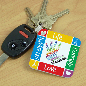 Personalized Autism Awareness Keychain