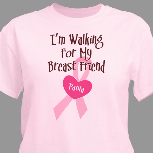 Personalized Breast Cancer Walk T-Shirt - Pink - Adult XX Large (Size M50-52- L22/24) by My Walk Gear