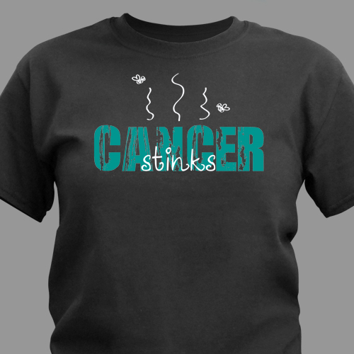 Cancer Stinks Awareness T-Shirt | MyWalkGear.com