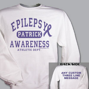Personalized Epilepsy Awareness Athletic Dept. Sweatshirt