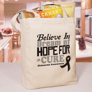 Believe In A Cure Melanoma Awareness Tote Bag