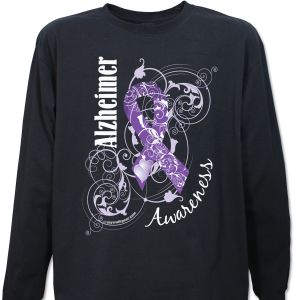 Alzheimer's Awareness Ribbon Long Sleeve Shirt