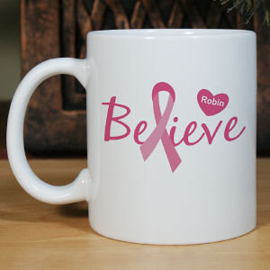 Believe - Breast Cancer Awareness Personalized Coffee Mug