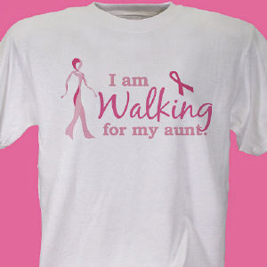 Breast Cancer Walk T-Shirt - Ribbon Walk
