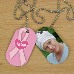Breast Cancer Photo Dog Tags