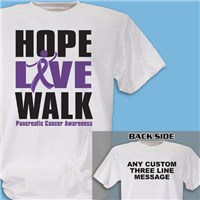 Hope Live Walk Pancreatic Cancer Awareness T-Shirt 34363X