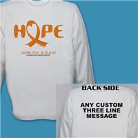 Walk For A Cure Leukemia Awareness Long Sleeve Shirt 9074430X