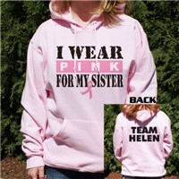I Wear Pink Breast Cancer Hooded Sweatshirt H57090X