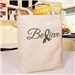 Believe Ribbon Canvas Tote Bag | Beast Cancer Bags