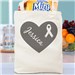 Heart Ribbon Canvas Tote Bag | Multiple Sclerosis Gift Ideas